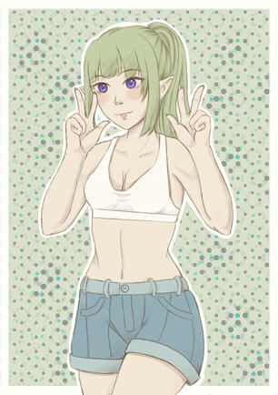 Halfbody Sketch simple color