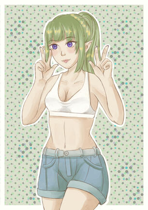 Halfbody Sketch simple shading